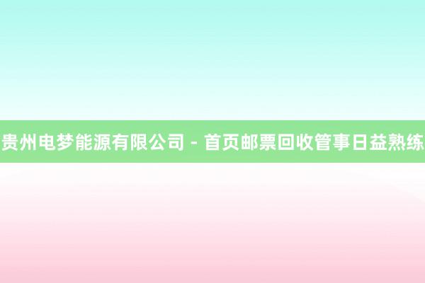 贵州电梦能源有限公司 - 首页邮票回收管事日益熟练